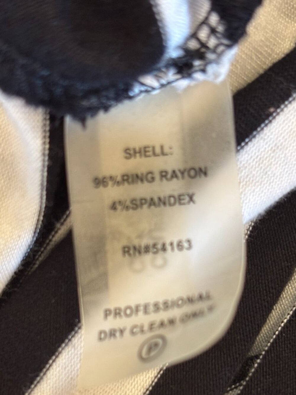 Calvin Klein Black & White Stripe Knit  Dress | Boat Neck | Size 6 | Like New - Picture 5 of 5